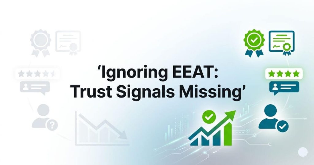 Ignoring EEAT (Trust Signals Missing)
