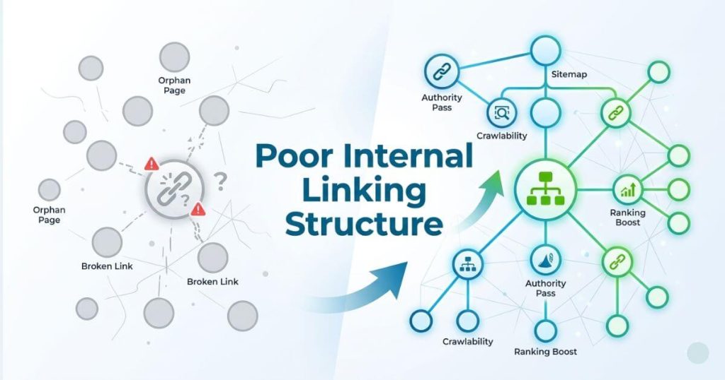 Poor Internal Linking Structure
