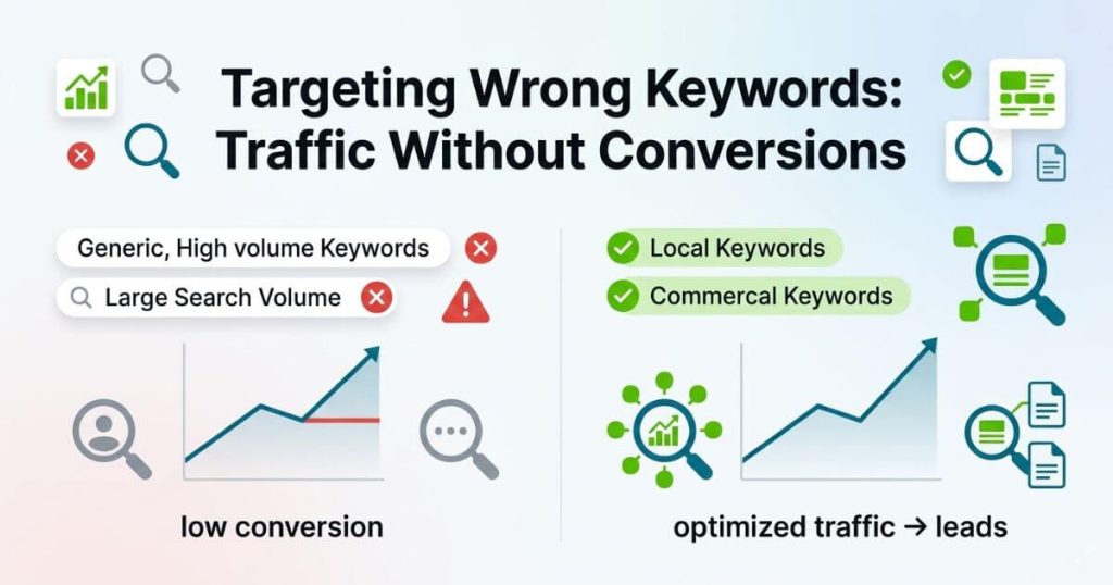Mistake #2 – Targeting Wrong Keywords (Traffic Without Conversions)
